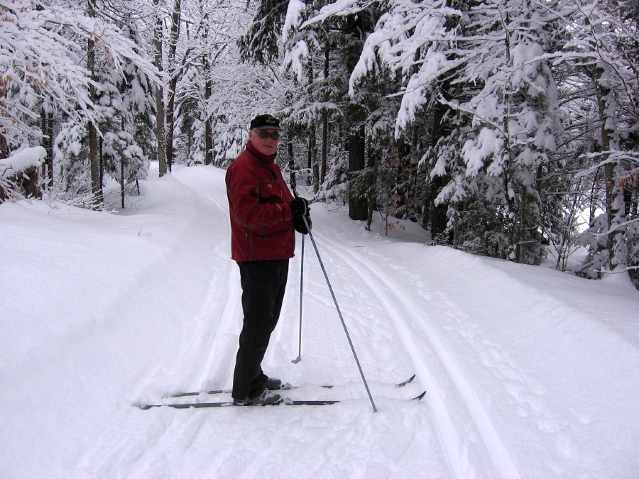 Skiing the Ellis River Trail