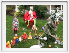 Lucy Cate with the Pumpkin People