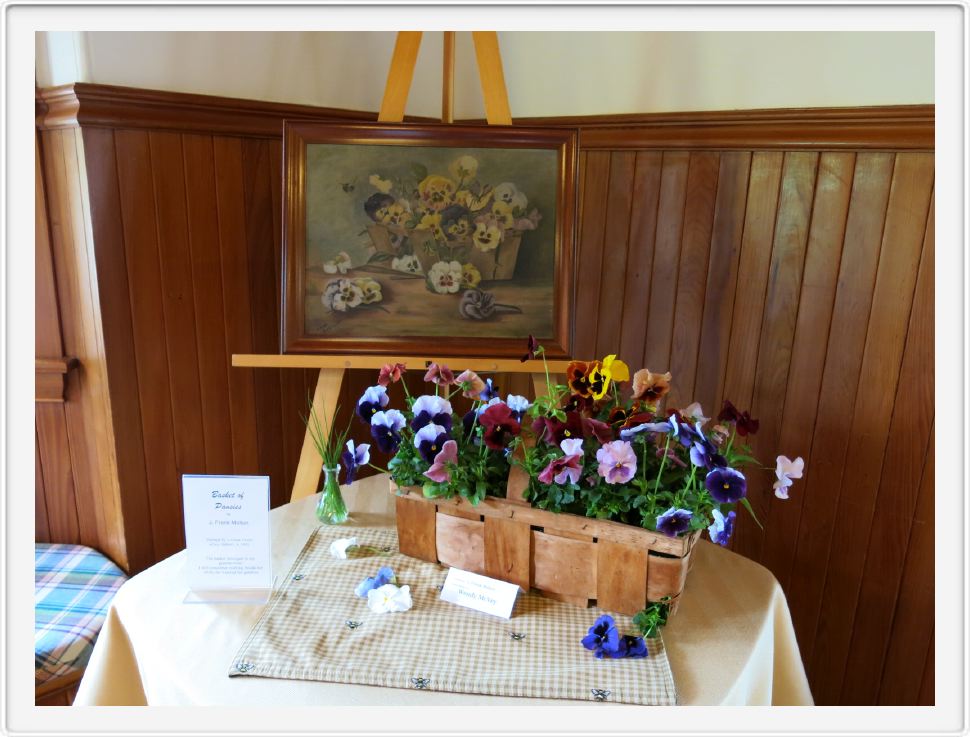 Basket of Pansies by Wendy